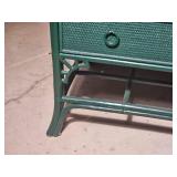 Green Hekman Furniture Rattan Entertainment Cabinet
