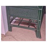 Green Hekman Furniture Rattan Entertainment Cabinet