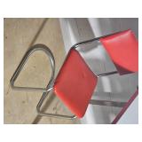 Vintage Enamel Top Kitchenet/Prep-Table with Vinyl Chairs