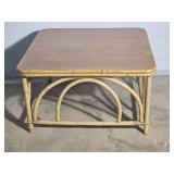 Bright Bamboo Vintage Rattan Cocktail Table
