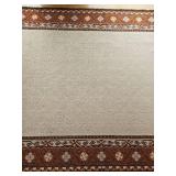 Retro MCM Beige & Orange Area Rug
