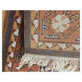 Retro MCM Beige & Orange Area Rug