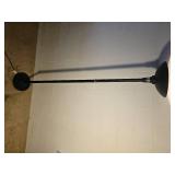 Retro Black Aluminum Torchiere Lamp