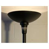 Retro Black Aluminum Torchiere Lamp