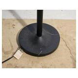 Retro Black Aluminum Torchiere Lamp