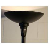 Retro Black Aluminum Torchiere Lamp
