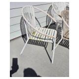 Retro Aluminum Barrel Frame Patio Chairs & Table