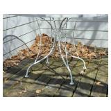 White Iron Patio Cafe  Table