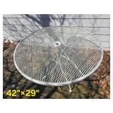 White Iron Patio Cafe  Table