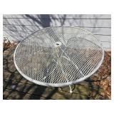 White Iron Patio Cafe  Table