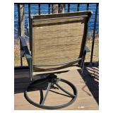 Contemporary Swivel Patio Chair Pair
