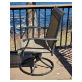 Contemporary Swivel Patio Chair Pair