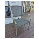 Beautiful Cast Aluminum Dining Patio Table with Tile Inserts and Provincial frame Details