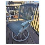 Beautiful Cast Aluminum Dining Patio Table with Tile Inserts and Provincial frame Details