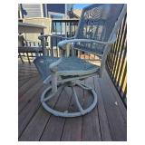 Beautiful Cast Aluminum Dining Patio Table with Tile Inserts and Provincial frame Details