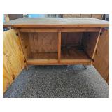 Rugged Rolling Woodshop Storage and Table