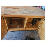Rugged Rolling Woodshop Storage and Table