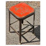 Distressed Industrial Shop Stool