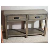 Contemporary Two Drawer Console Table with Lower Shelf