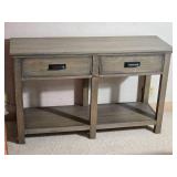 Contemporary Two Drawer Console Table with Lower Shelf