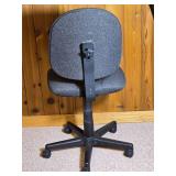 Adjustable Rolling Office Chair in Charcoal Upholstery