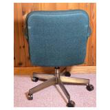 Mid Century Style Upholstered Swivel Office Chair with Metal Base