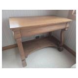 Traditional Wooden Console Table with Scroll Supports
