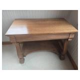 Traditional Wooden Console Table with Scroll Supports