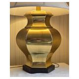 Contemporary Table Lamp with Sculptural Brass Base