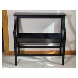 Contemporary Black Console Table with Lower Shelf