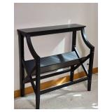 Contemporary Black Console Table with Lower Shelf