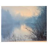 Framed Serene Winter Landscape Print