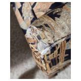 Upholstered Accent Chair with Matching Ottoman