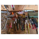 Workshop Tool Wall and Bench Assortment