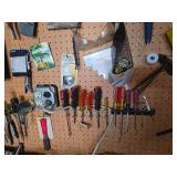 Workshop Tool Wall and Bench Assortment