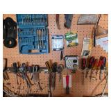 Workshop Tool Wall and Bench Assortment