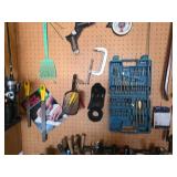 Workshop Tool Wall and Bench Assortment