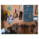 Workshop Tool Wall and Bench Assortment