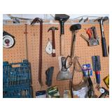 Workshop Tool Wall and Bench Assortment