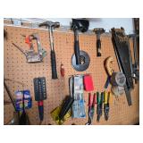 Workshop Tool Wall and Bench Assortment