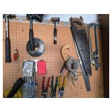 Workshop Tool Wall and Bench Assortment