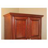 Amish Oak Media Armoire Chest