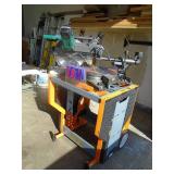 MasterForce 12 miter saw. Looks nearly new. On rolling stand. As shown.