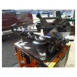 MasterForce 12 miter saw. Looks nearly new. On rolling stand. As shown.