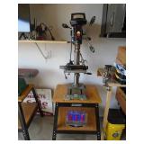 MasterForce drill press with clamp. Digital display.. on stand. As shown.