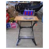 Workmate 200 folding stand with clamps. As shown.