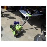 Earthwise 12 amp 16 110 volt snow blower for patios or sidewalks. As shown.