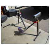 Pair of adjustable roller stands. As shown.