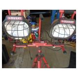 Dual halogen work light. As shown.