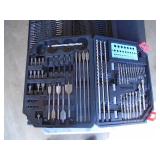 Drill assortment in slide out box. As shown.